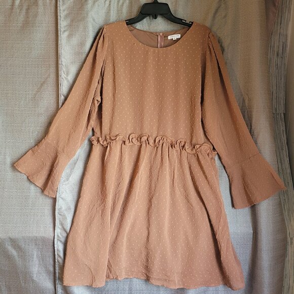 Elegant Brown Women's Dress - Picture 1 of 13